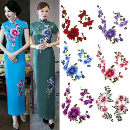 Clothing accessories, embroidery, lace cloth, computer embroidery, flowers, hand sewn plum blossoms, water-soluble set,2024-06-02 18:43:35