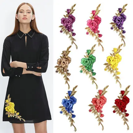Hand sewn embroidery, three-dimensional embroidery, flower fabric, handmade nail embroidery, badges, cheongsam flowers,2024-07-01 15:18:27