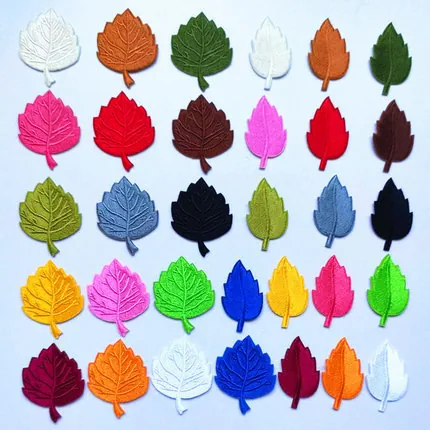 Leaf embroidery cloth sticker can be ironed hand stitch patch,2024-07-16 15:23:44